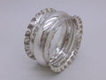 George V 1918 sterling silver crimped napkin ring, Birmingham, by A J Pepper & Co