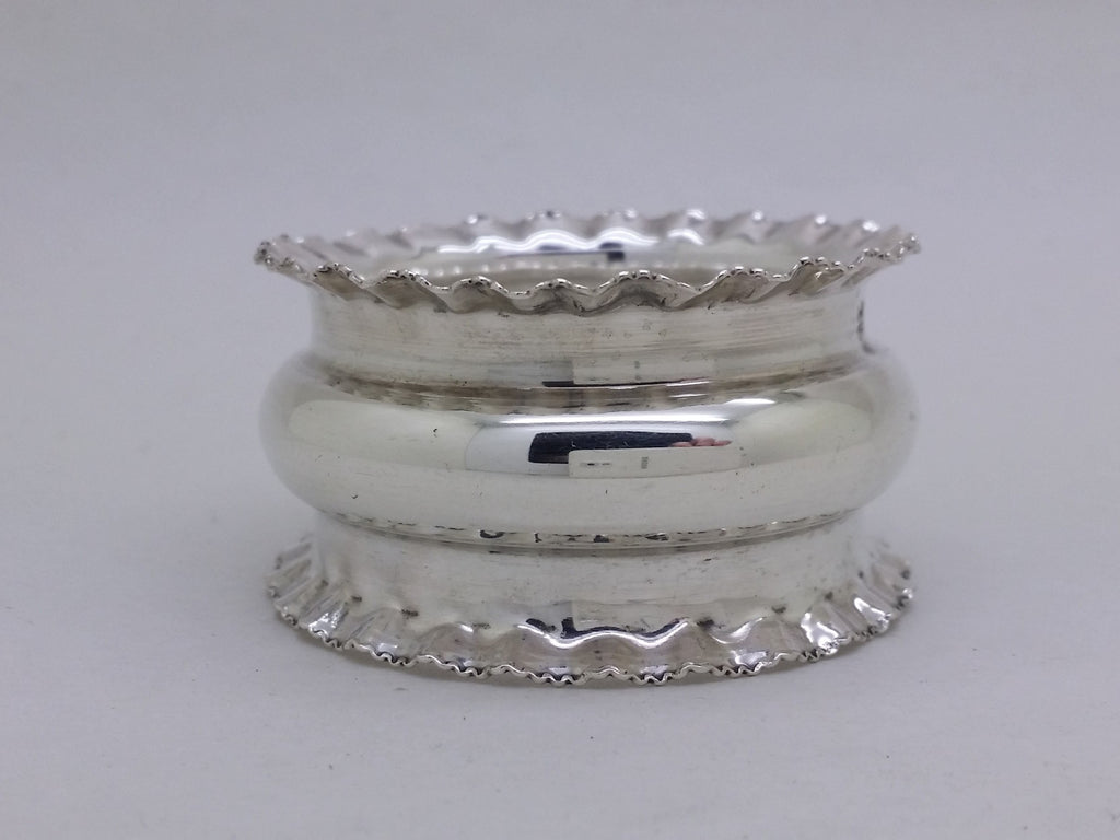 George V 1918 Sterling Silver Crimped Napkin Ring, Birmingham