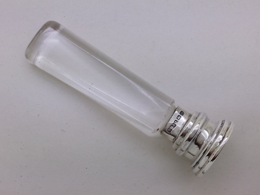 George V 1913 Sterling Silver & Glass Blank Desk Wax Seal, Birmingham