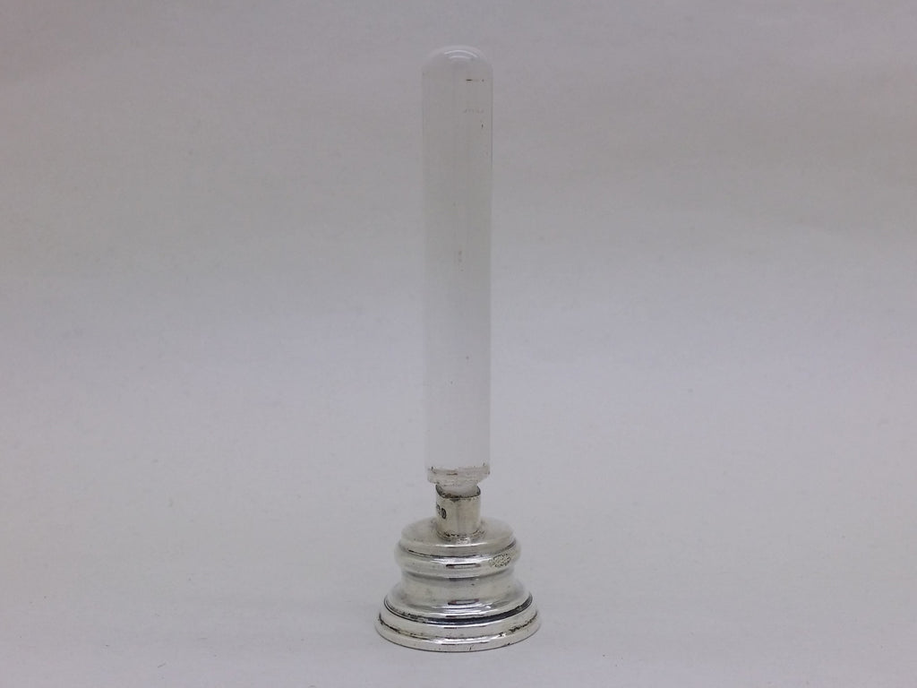 George V 1913 Sterling Silver & Glass Blank Desk Wax Seal, Birmingham