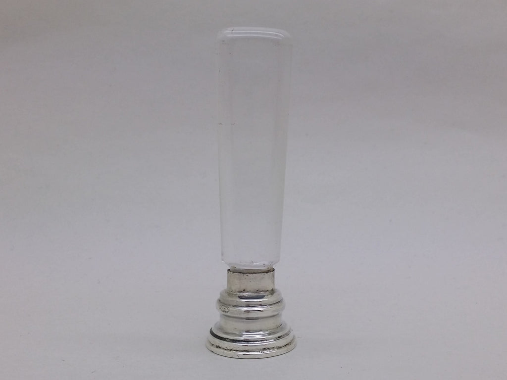 George V 1913 Sterling Silver & Glass Blank Desk Wax Seal, Birmingham