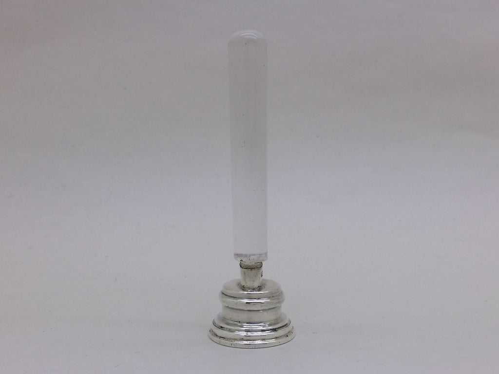George V 1913 Sterling Silver & Glass Blank Desk Wax Seal, Birmingham