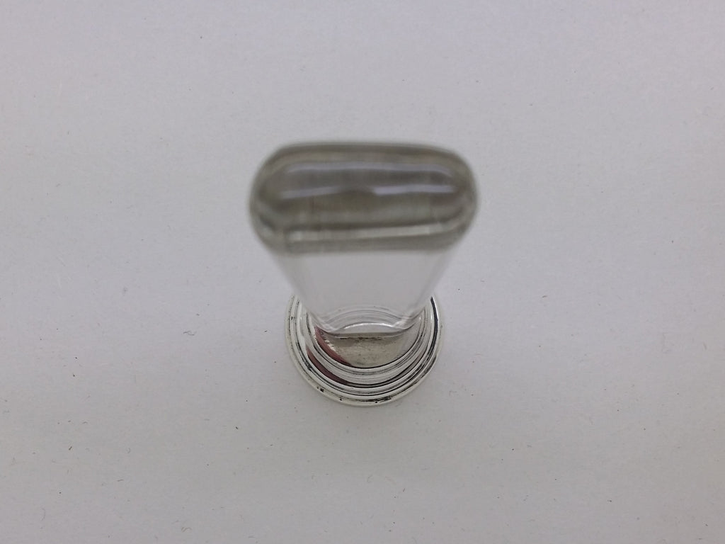 George V 1913 Sterling Silver & Glass Blank Desk Wax Seal, Birmingham