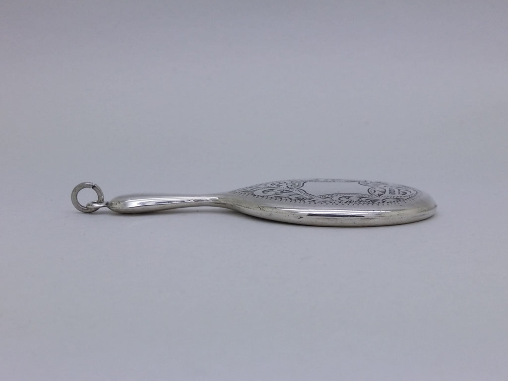 George V 1919 Sterling Silver Miniature Hand Mirror, Birmingham