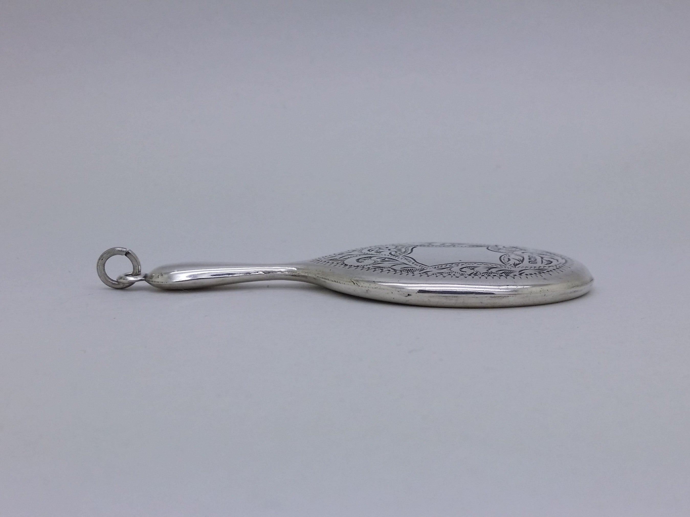 George V 1919 Sterling Silver Miniature Hand Mirror, Birmingham