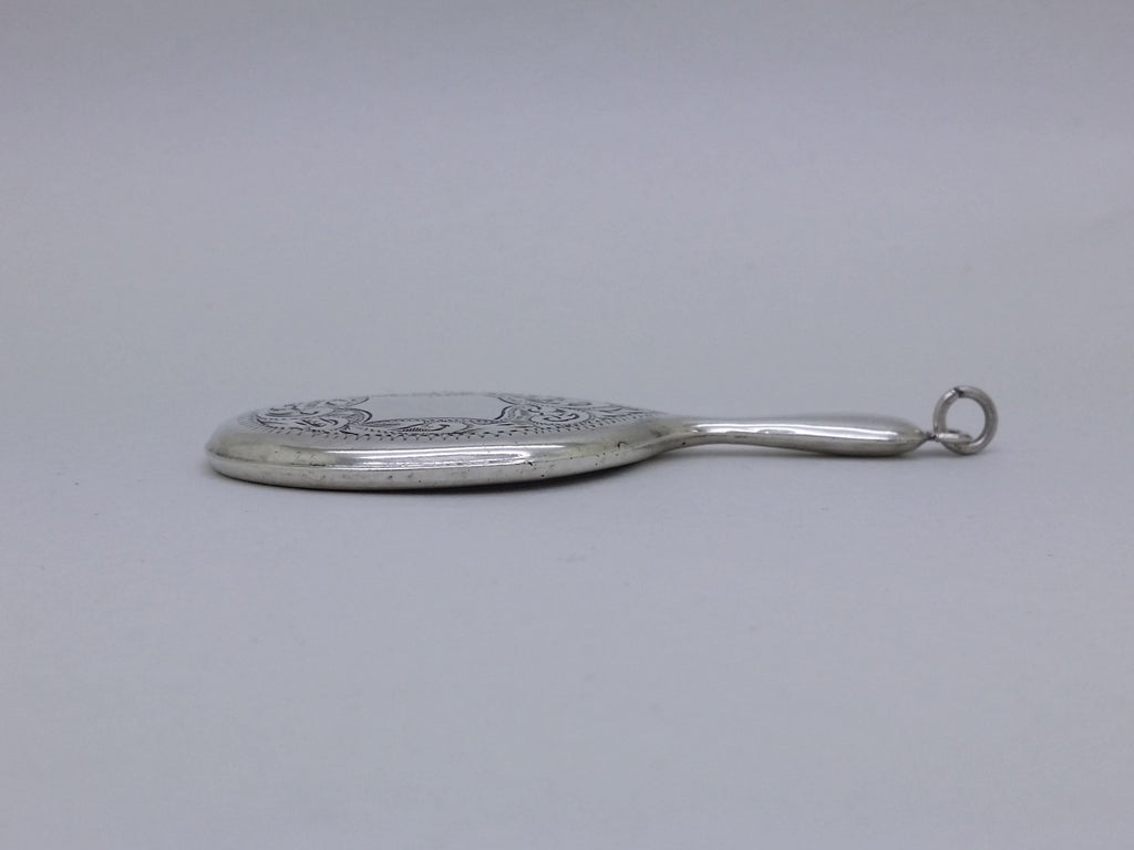 George V 1919 Sterling Silver Miniature Hand Mirror, Birmingham