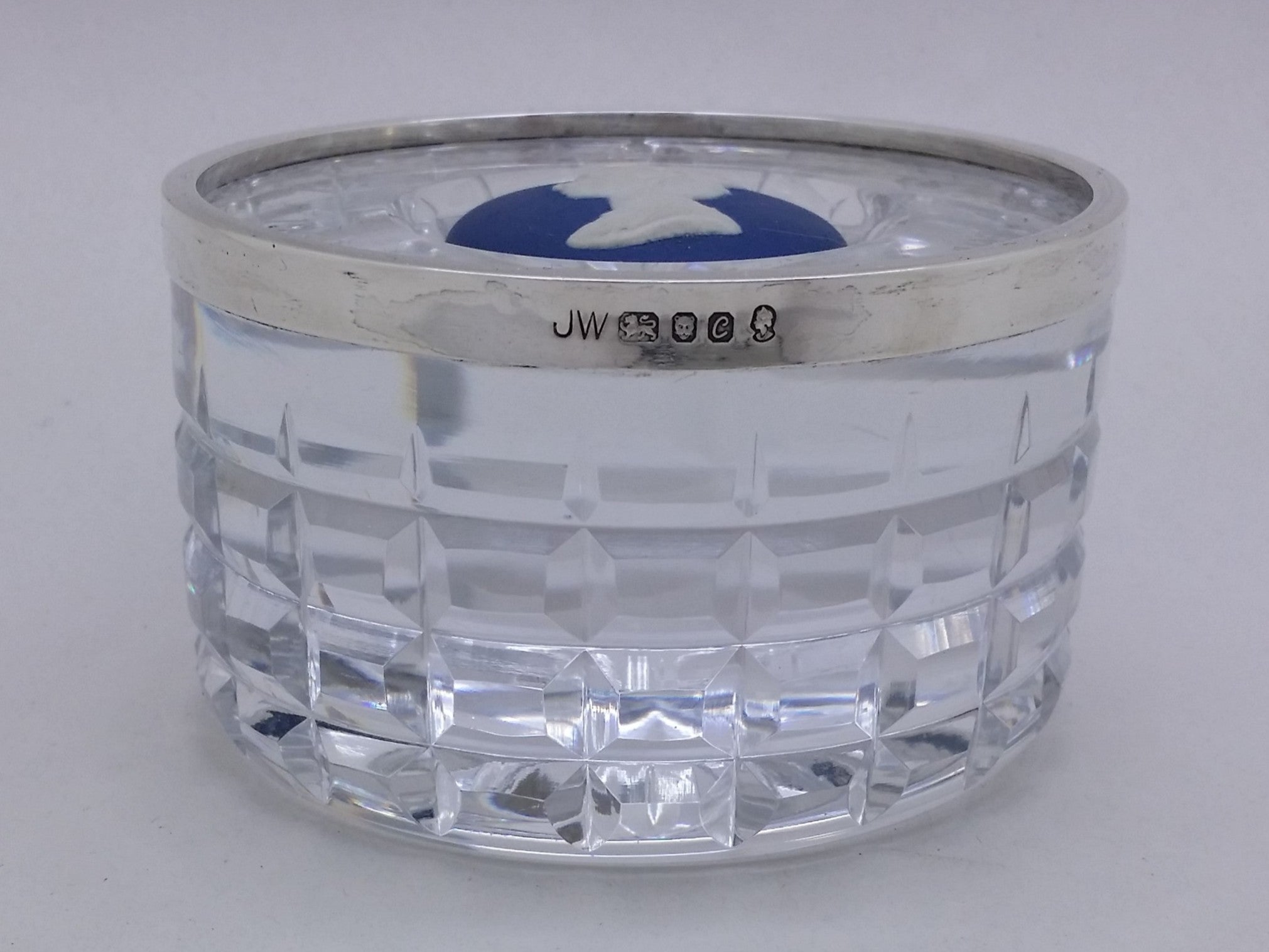 Elizabeth II 1977 Sterling Silver, Glass & Wedgwood Paperweight, London