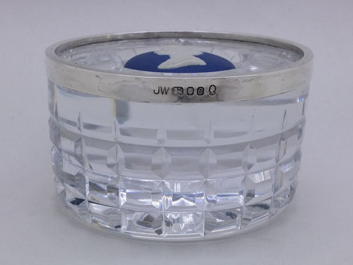 Elizabeth II 1977 Sterling Silver, Glass & Wedgwood Paperweight, London