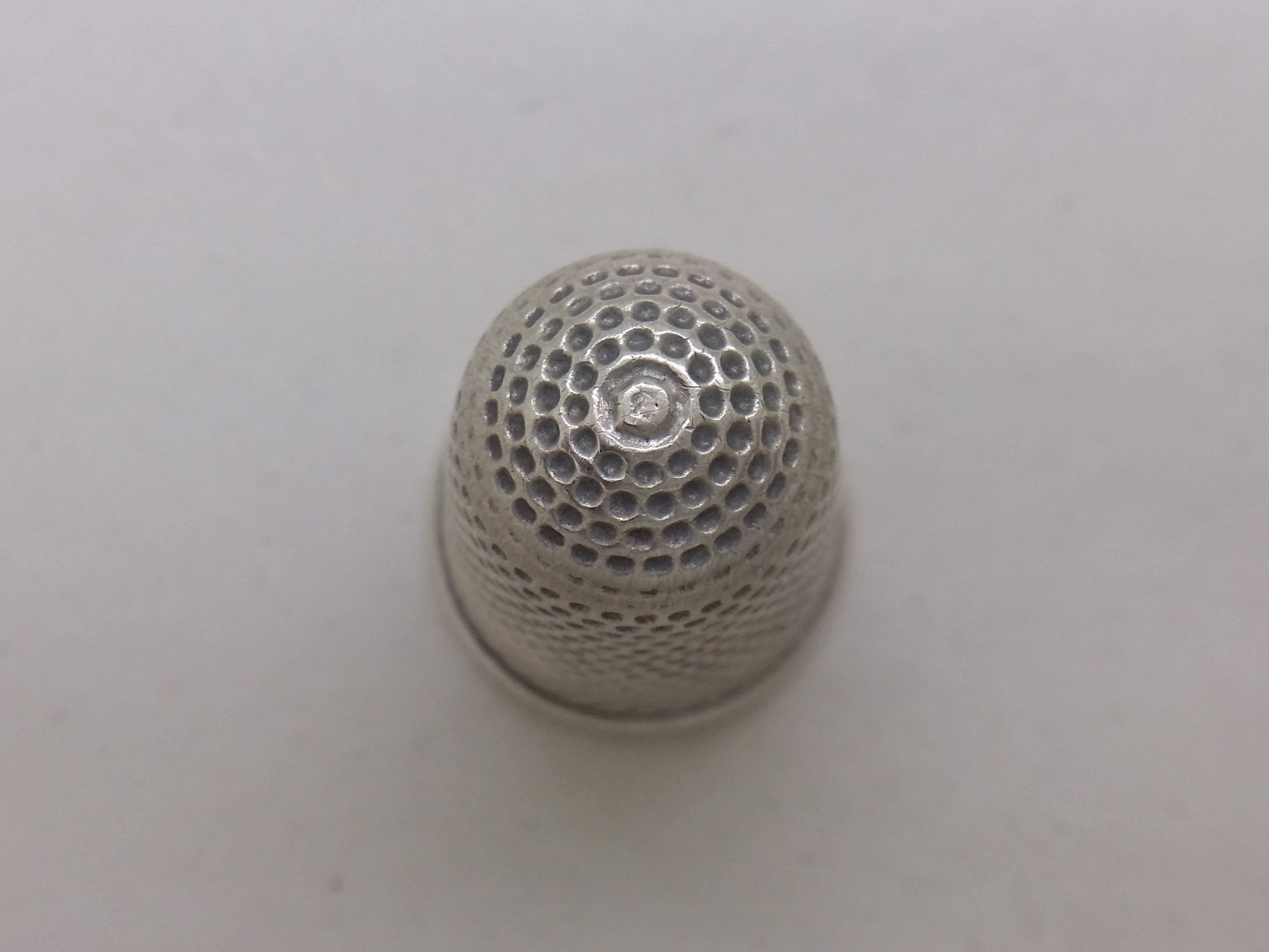 Edwardian 1905 Cased Sterling Silver Dimple Thimble, Chester