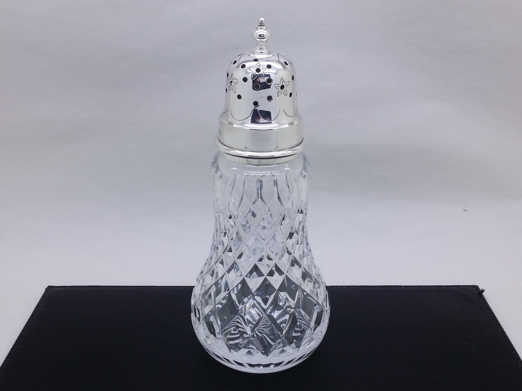 Elizabeth II 1972 Sterling Silver & Cut Glass 6¾" Sugar Caster, Birmingham