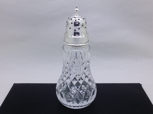 Elizabeth II 1972 Sterling Silver & Cut Glass 6¾" Sugar Caster, Birmingham