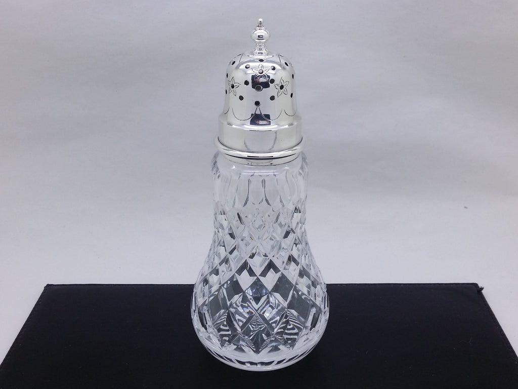 Elizabeth II 1972 Sterling Silver & Cut Glass 6¾" Sugar Caster, Birmingham