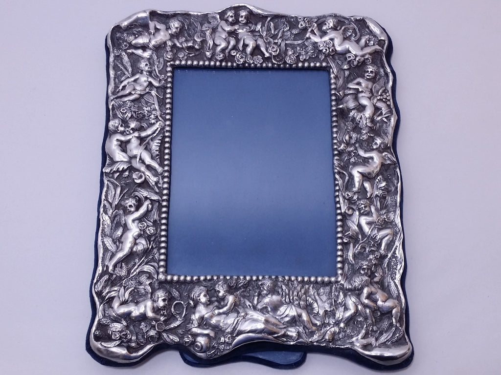 Elizabeth II 1994 Large Britannia Silver 7¼" x 5¼" Cherub Photo Frame, London
