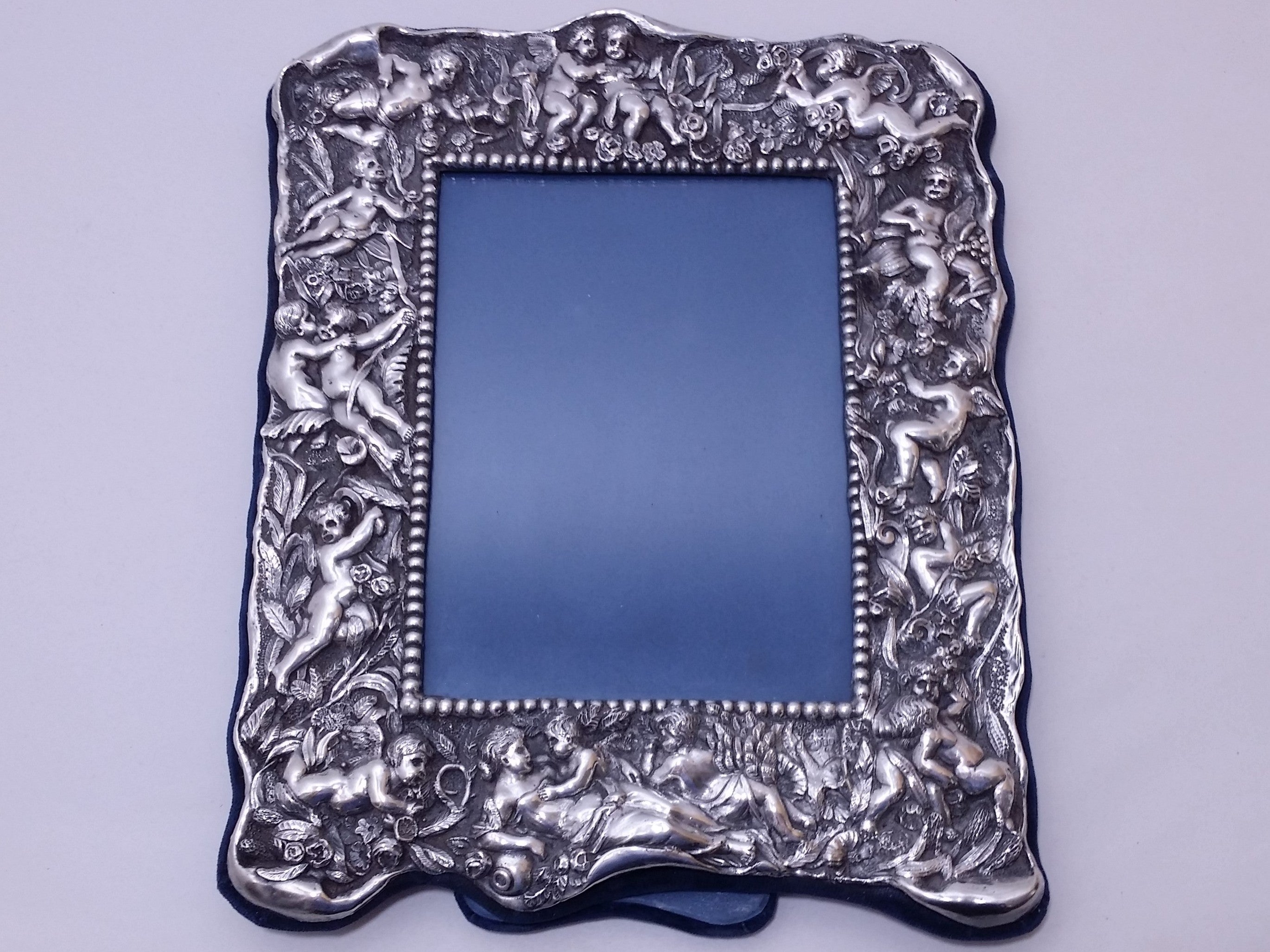 Elizabeth II 1994 Large Britannia Silver 7¼" x 5¼" Cherub Photo Frame, London
