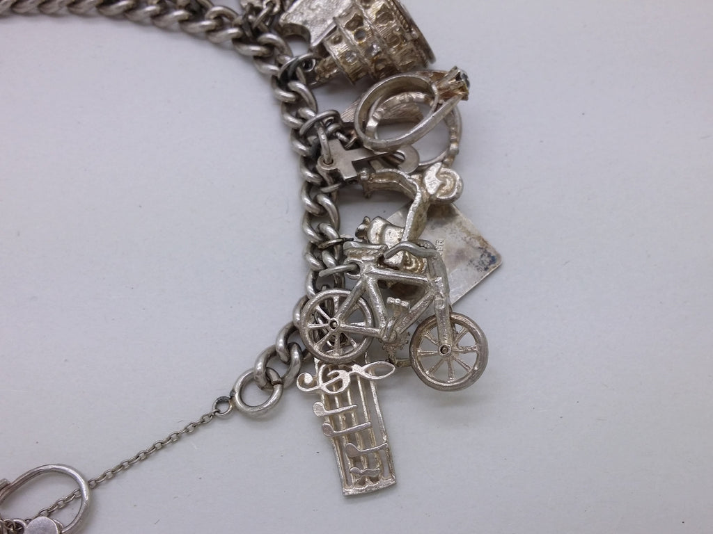 Elizabeth II 1969 Sterling Silver Charm Bracelet with 29 Charms, Birmingham