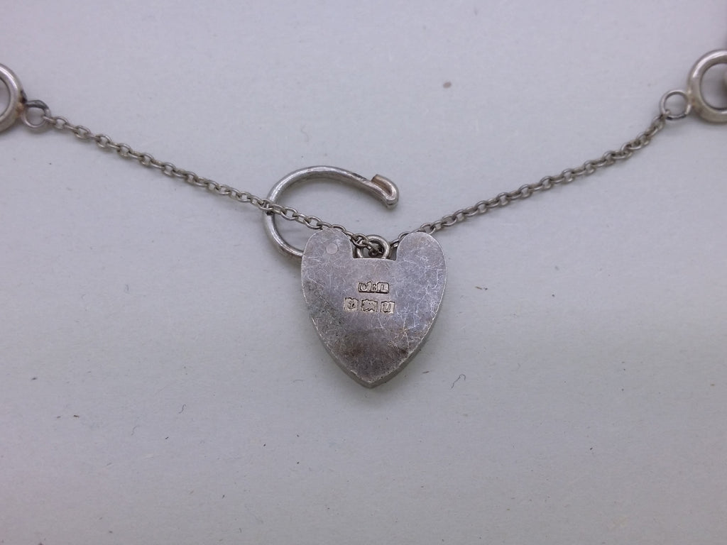 Elizabeth II 1969 Sterling Silver Charm Bracelet with 29 Charms, Birmingham