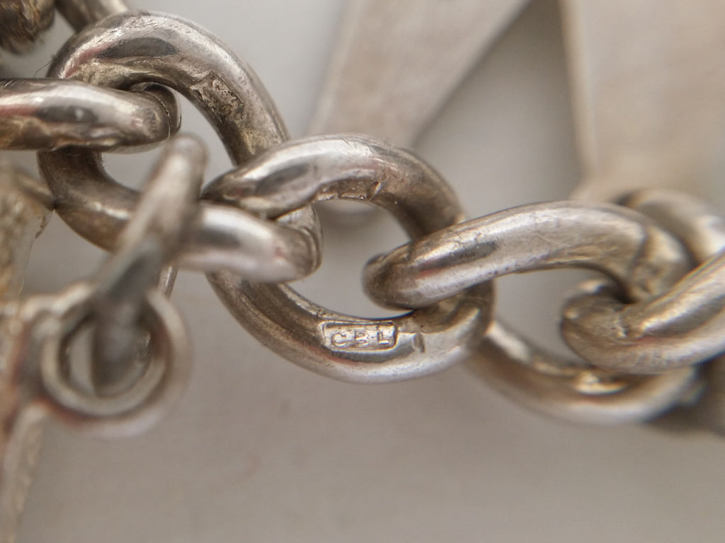 Charm bracelet link: Clarke Brothers (Liverpool) Ltd maker's mark CBL.