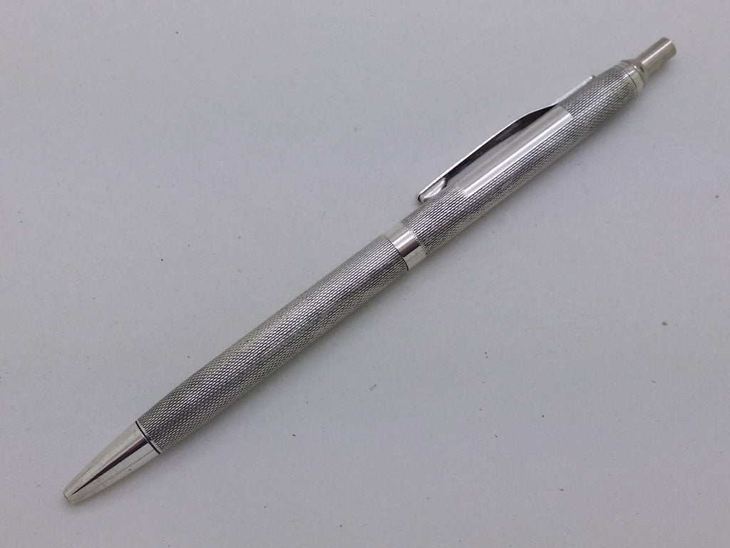 Elizabeth II 1976 sterling silver engine turned ballpoint pen, Birmingham by William Manton