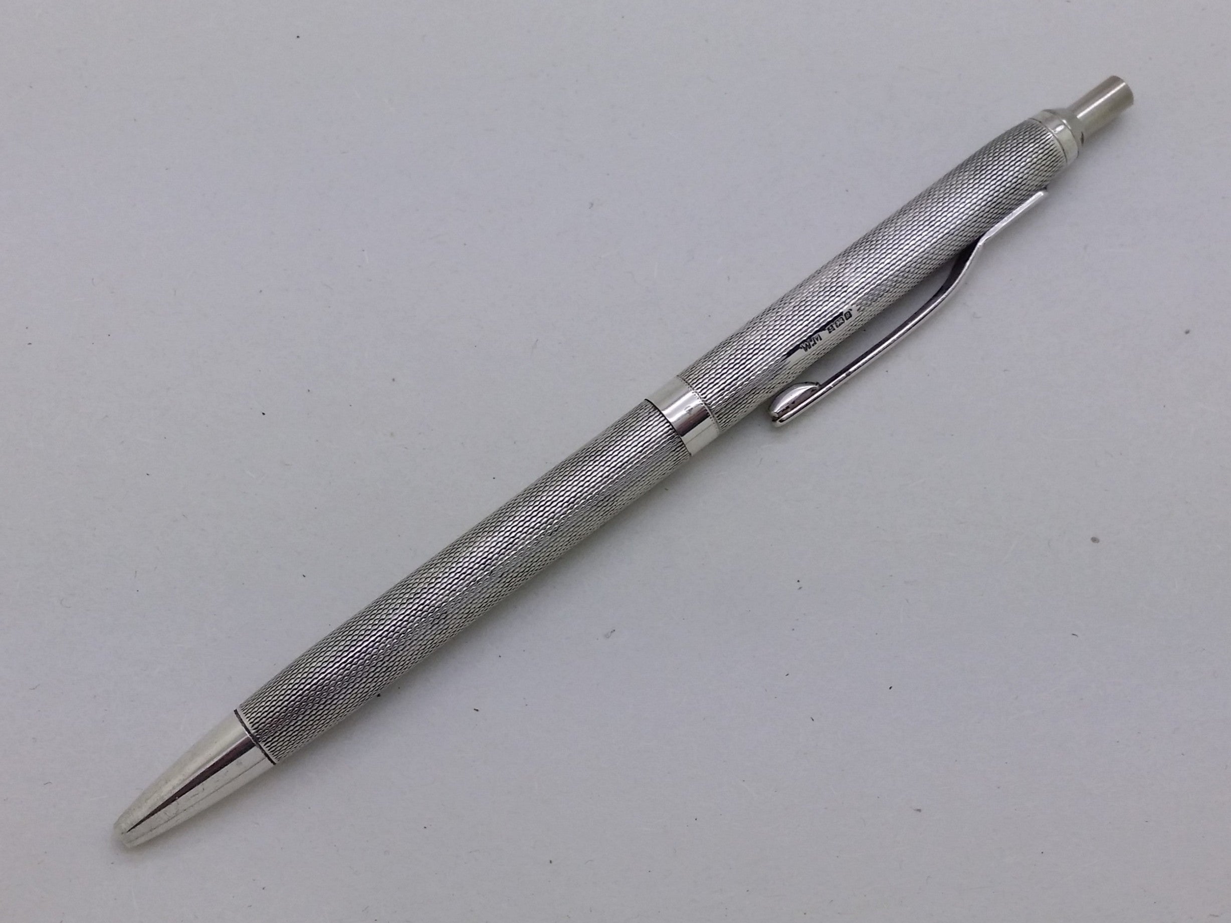 Elizabeth II 1976 Sterling Silver Engine Turned Ballpoint Pen, Birmingham