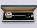 Elizabeth II 1987 cased sterling silver souvenir loving spoon, Edinburgh by the Isle of Mull Silver Co.