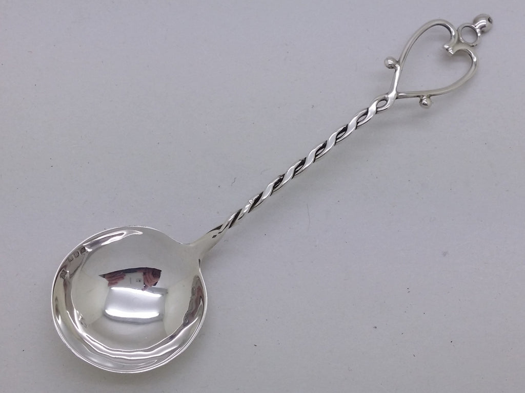 Elizabeth II 1987 Cased Sterling Silver Souvenir Loving Spoon, Edinburgh