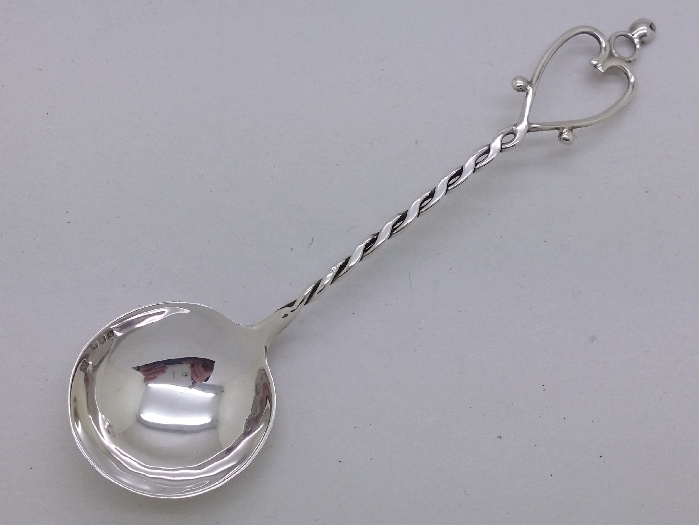 Elizabeth II 1987 Cased Sterling Silver Souvenir Loving Spoon, Edinburgh