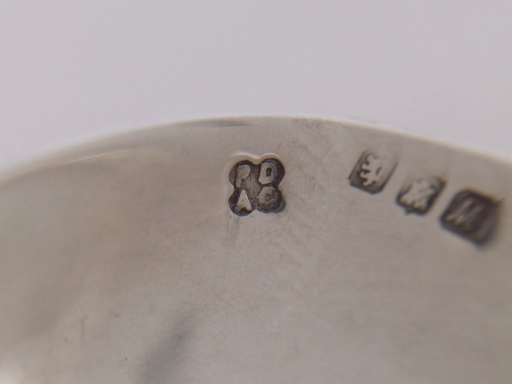 Isle of Mull Silver Co maker's mark PDAC for Philip D'Auvergne Anley Campbell on a Scottish sterling silver souvenir loving spoon