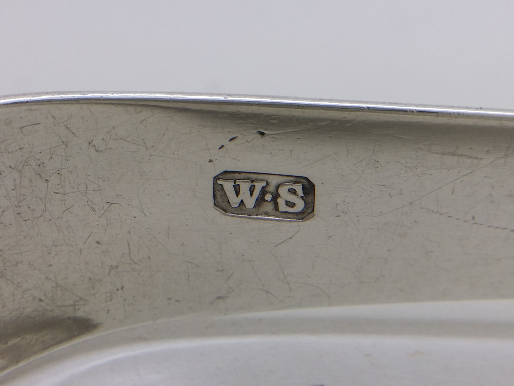 William Sumner I maker's mark WS on sterling silver sugar tongs