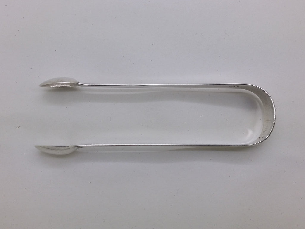 George III c.1790 Sterling Silver Thread Edged Sugar Tongs, London