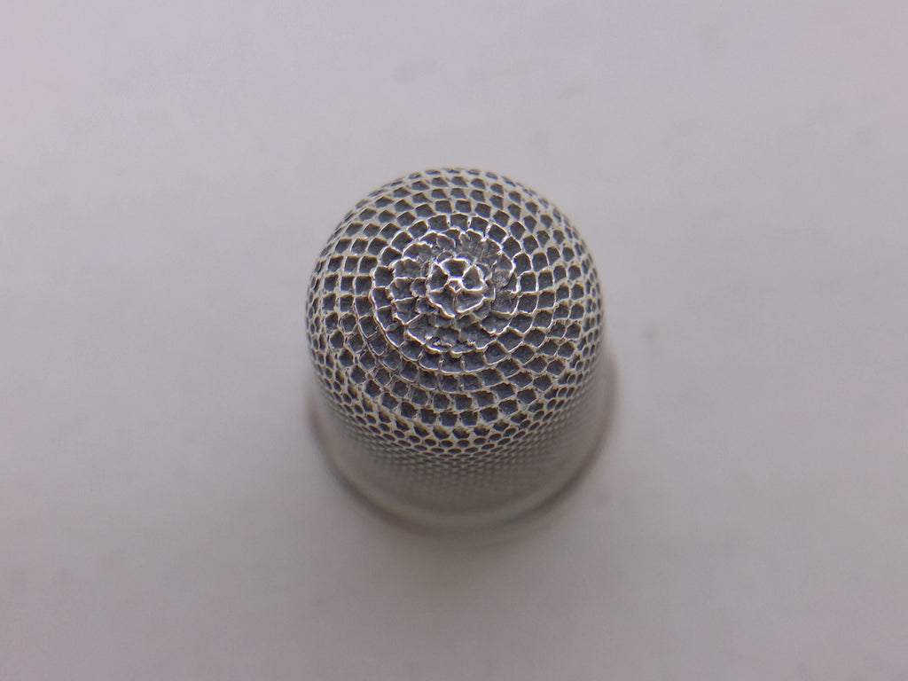 Victorian 1880 Sterling Silver Dimple Thimble, London