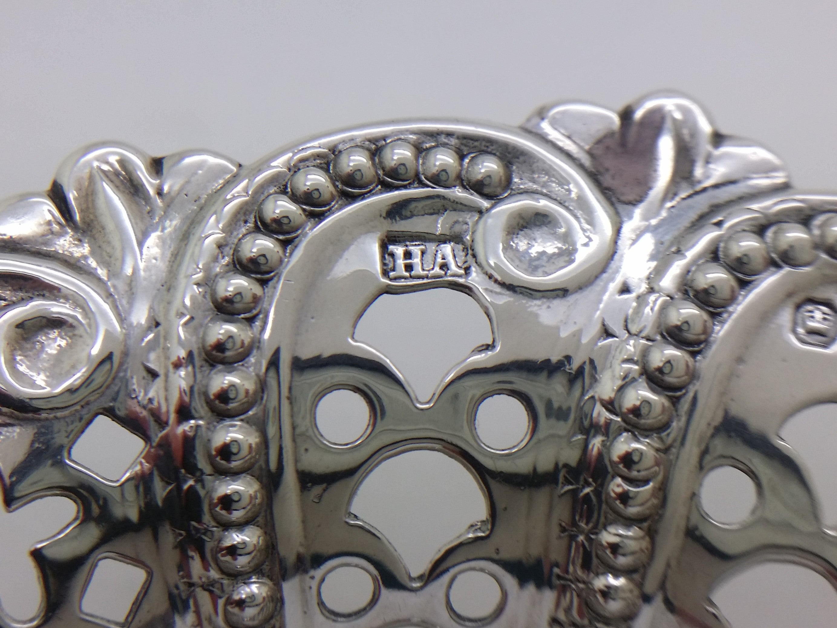Atkin Brothers maker's mark HA for Henry/Harry Atkin on sterling silver pedestal bonbon dish