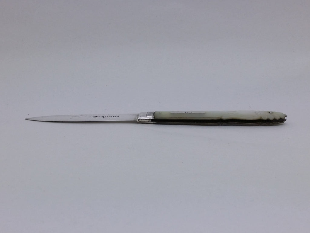 Early Victorian 1839 Sterling Silver & Mother of Pearl Fruit Knife, Sheffield