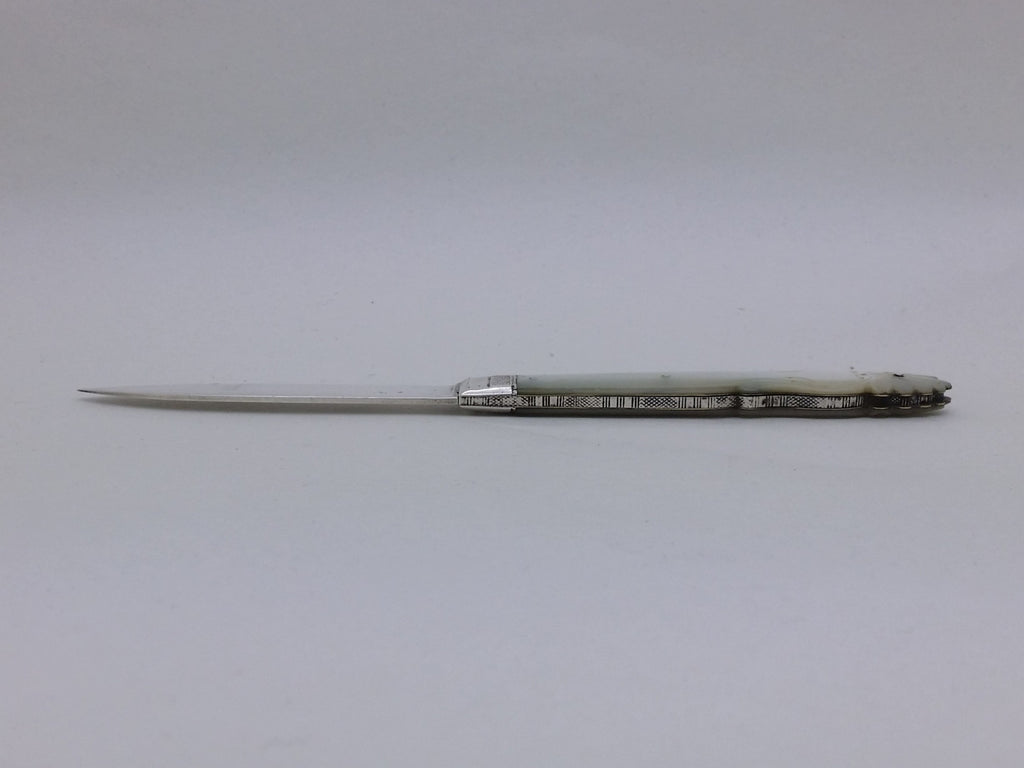Early Victorian 1839 Sterling Silver & Mother of Pearl Fruit Knife, Sheffield