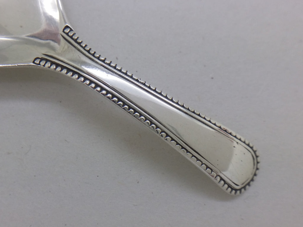 George III 1794 Sterling Silver Beaded Pattern Caddy Spoon, London