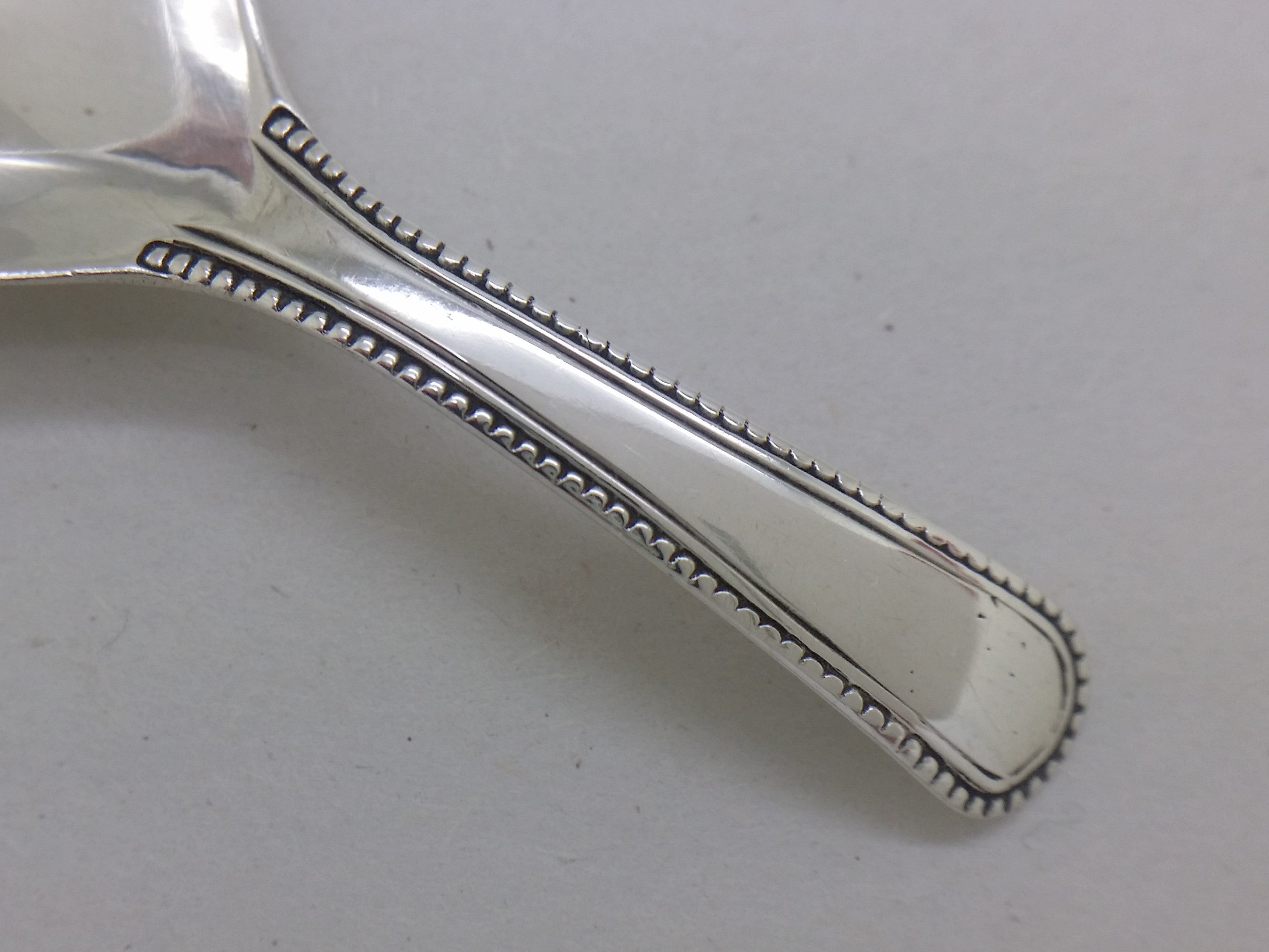 George III 1794 Sterling Silver Beaded Pattern Caddy Spoon, London