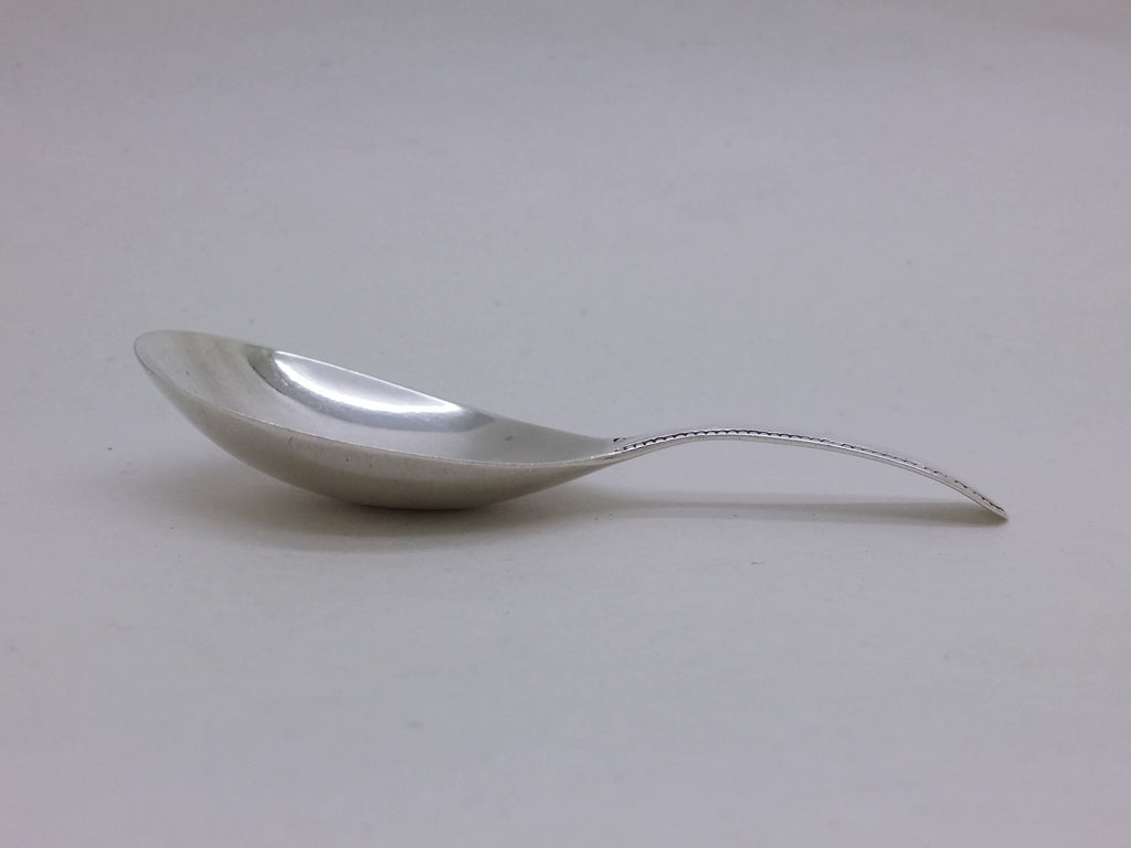 George III 1794 Sterling Silver Beaded Pattern Caddy Spoon, London