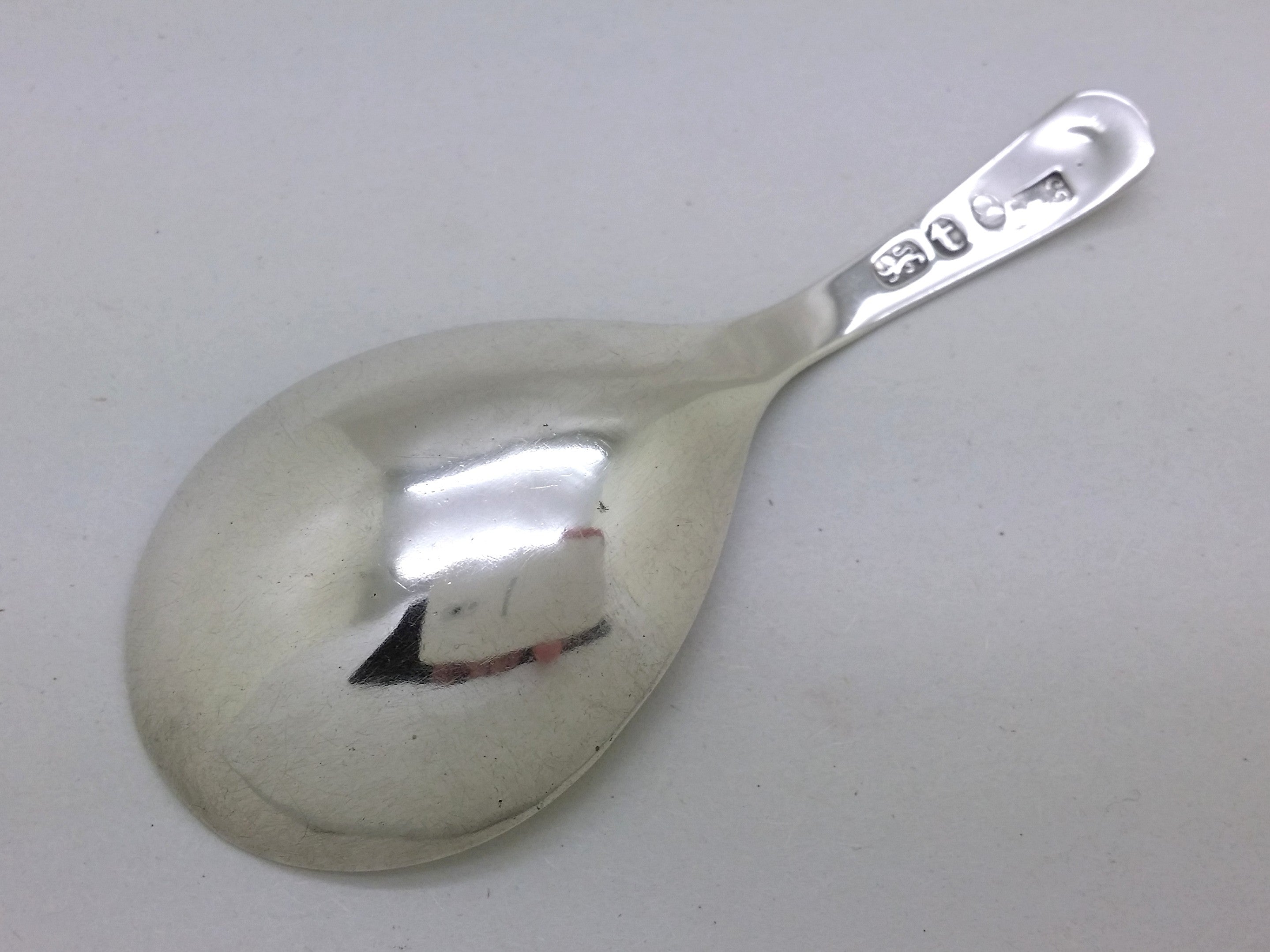 George III 1794 Sterling Silver Beaded Pattern Caddy Spoon, London