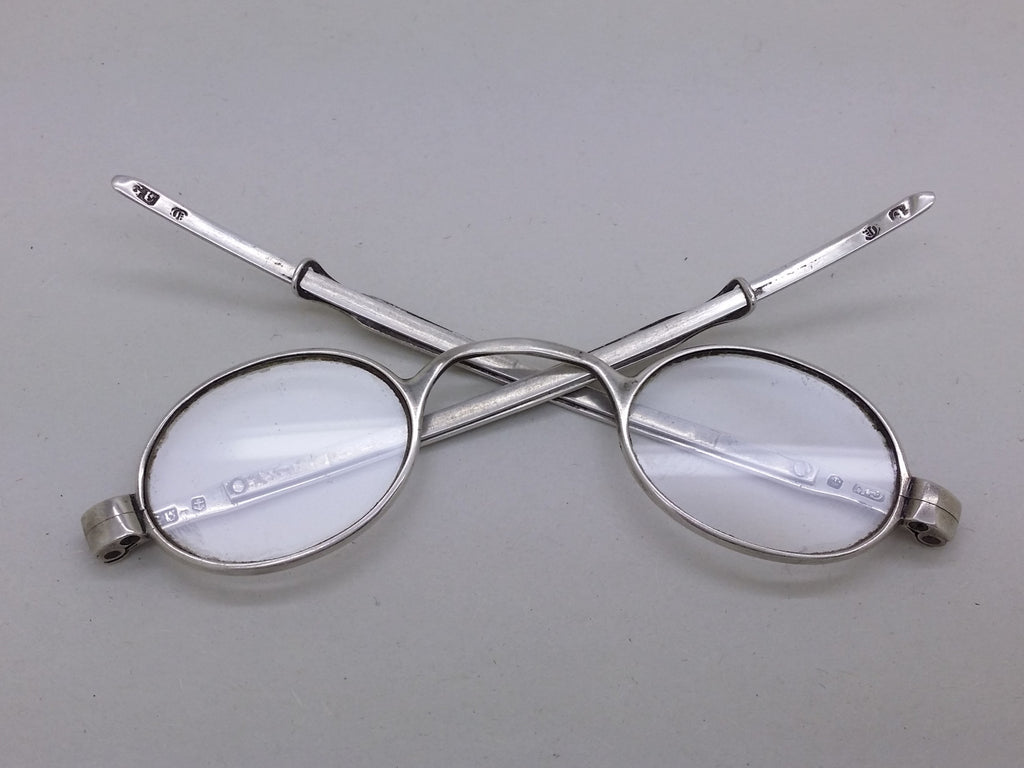 Early Victorian 1839 Sterling Silver Framed Pebbles Spectacles, Birmingham