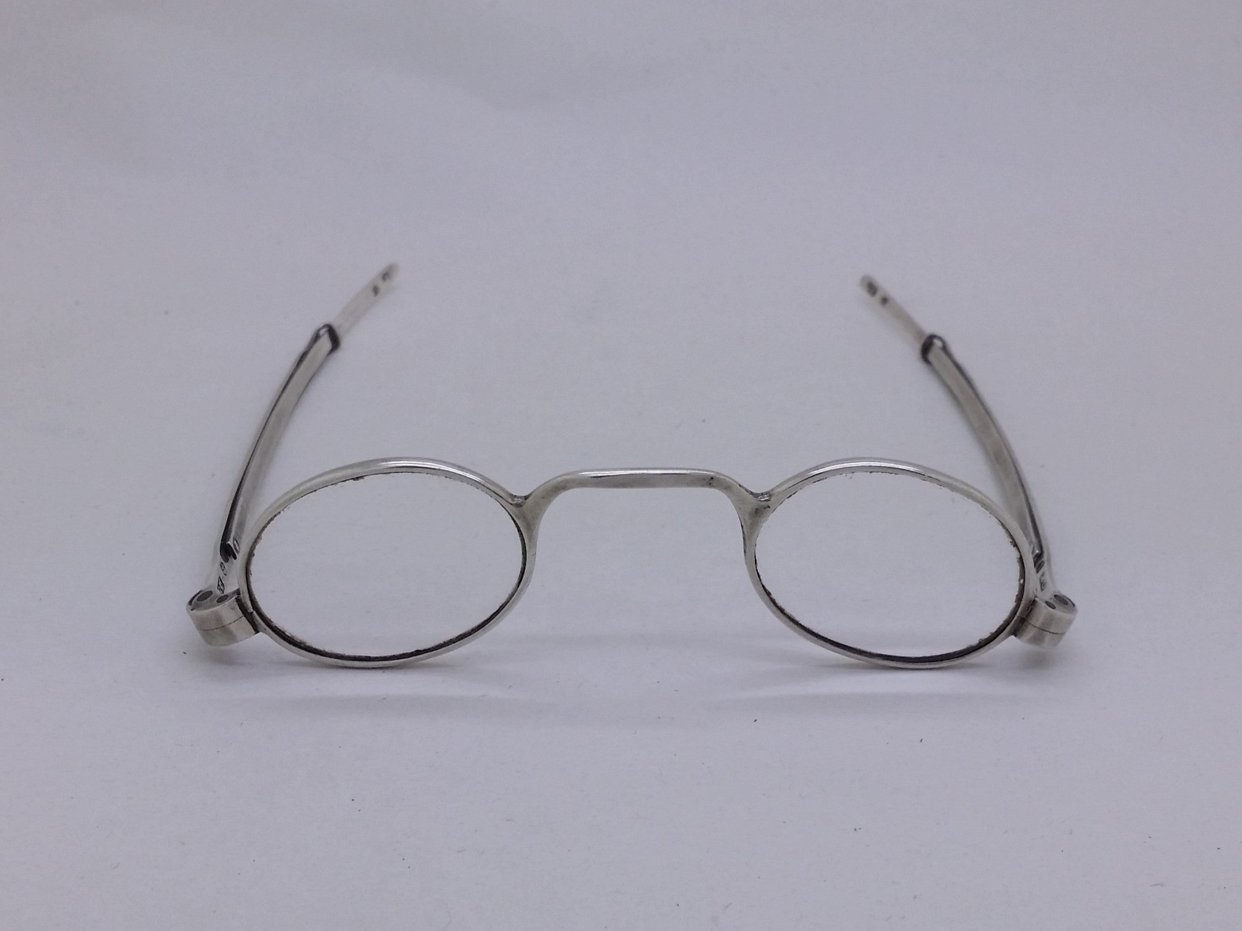 Early Victorian 1839 Sterling Silver Framed Pebbles Spectacles, Birmingham
