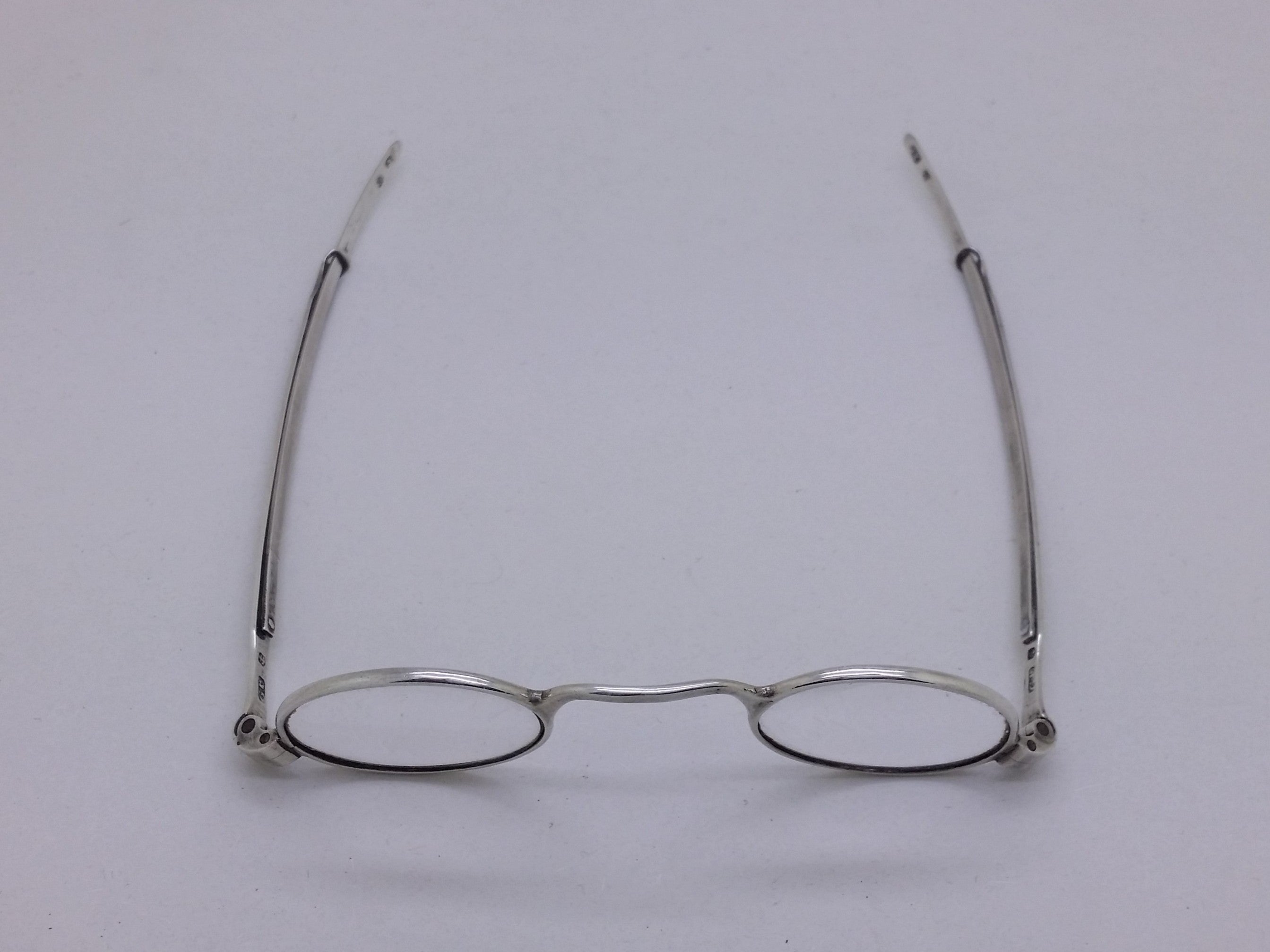 Early Victorian 1839 Sterling Silver Framed Pebbles Spectacles, Birmingham