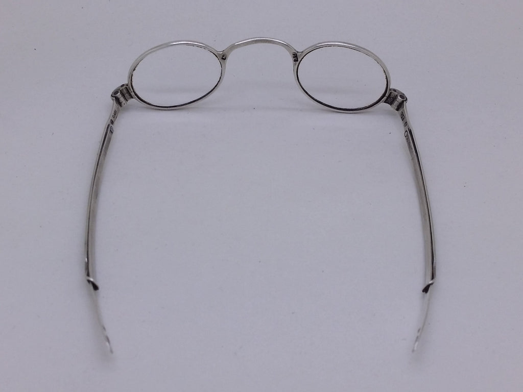Early Victorian 1839 Sterling Silver Framed Pebbles Spectacles, Birmingham