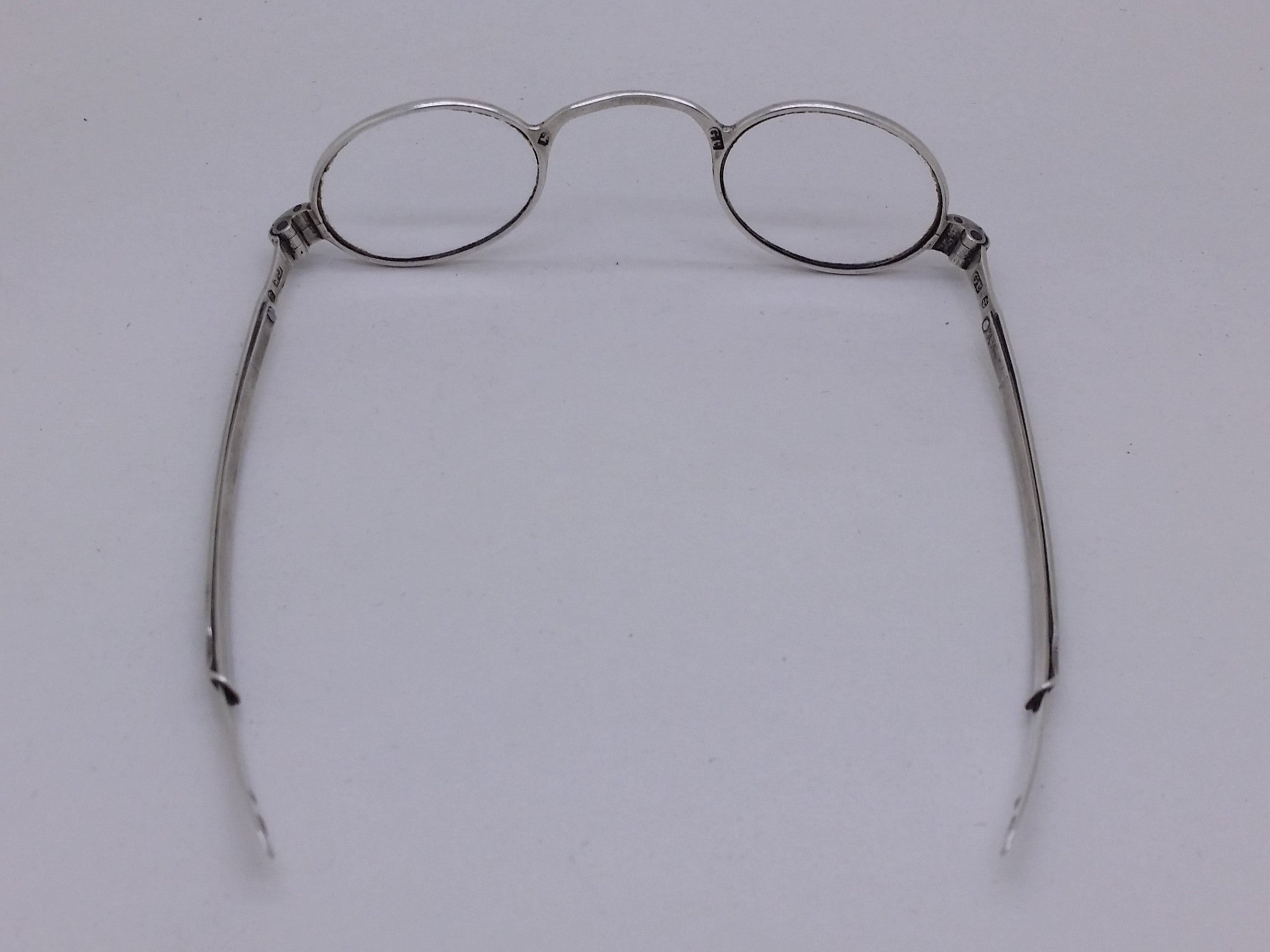 Early Victorian 1839 Sterling Silver Framed Pebbles Spectacles, Birmingham