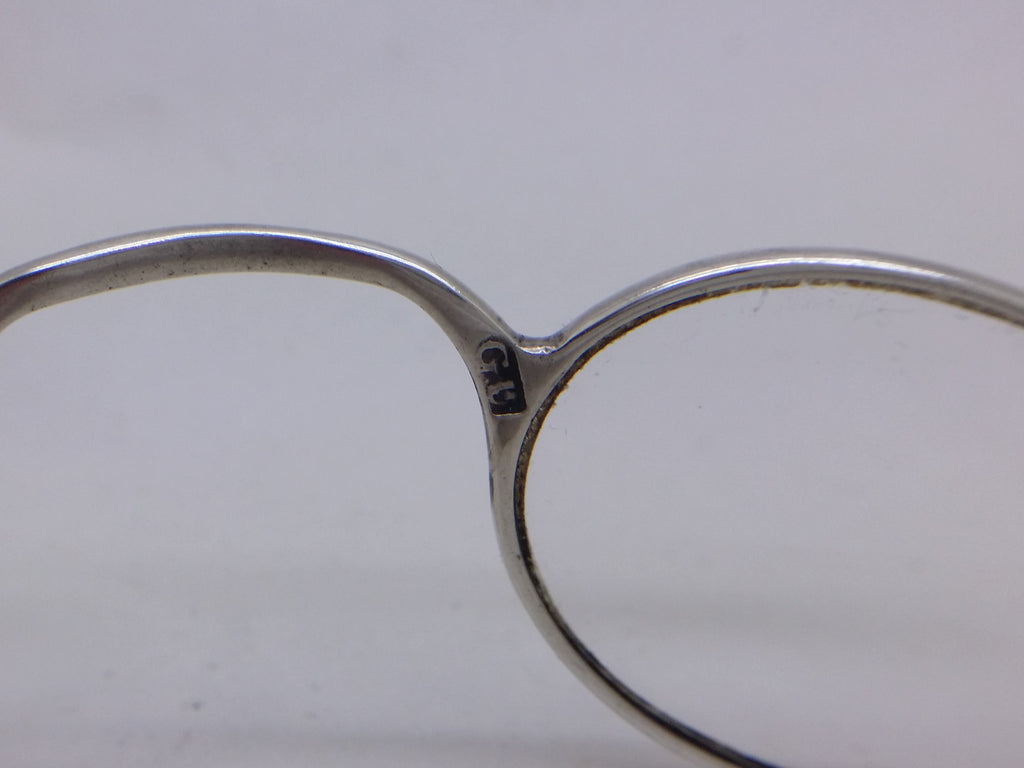 George Unite makers mark GU on sterling silver framed spectacles