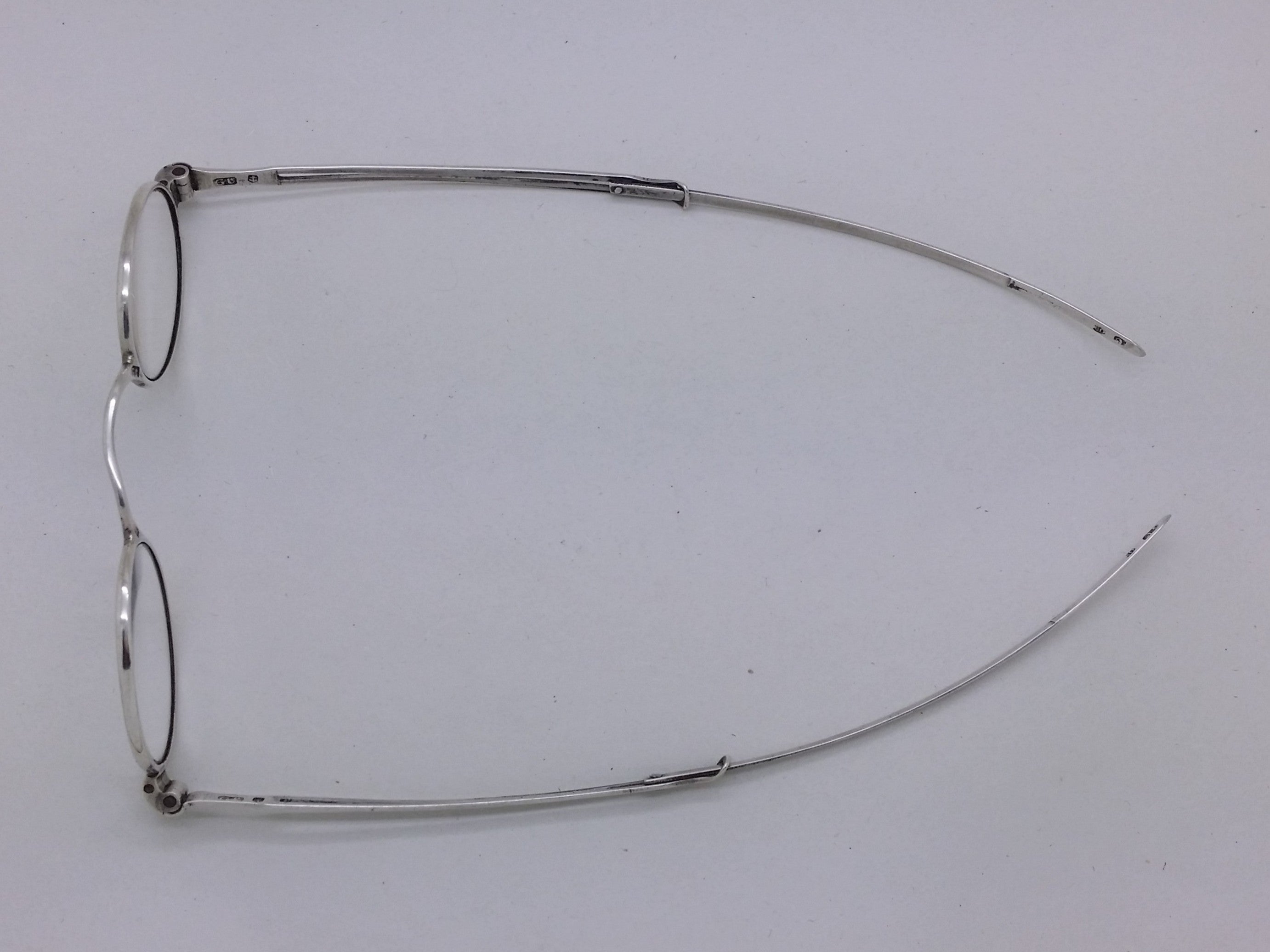 Early Victorian 1839 Sterling Silver Framed Pebbles Spectacles, Birmingham
