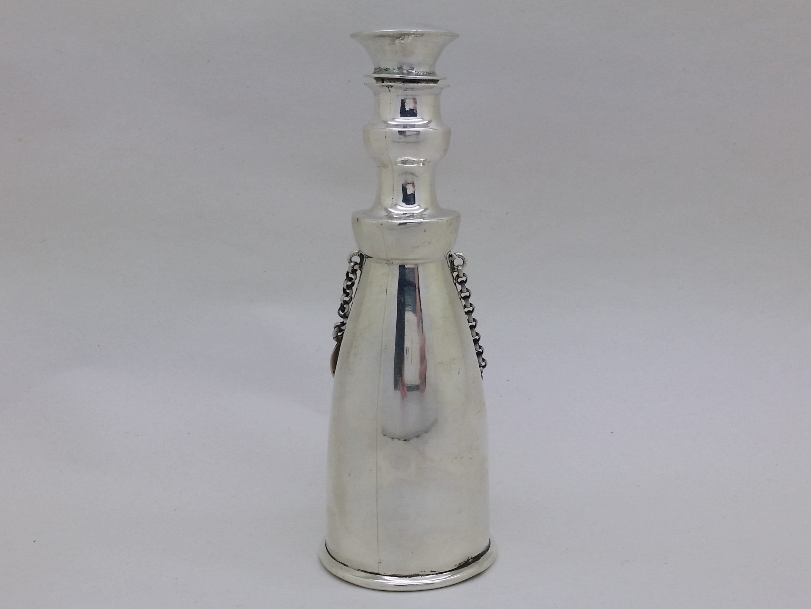 Edwardian 1904 Sterling Silver Decanter Style Scent Bottle, Sheffield