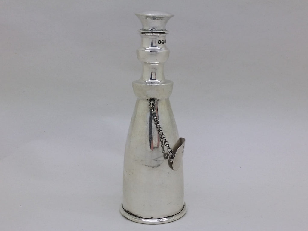 Edwardian 1904 Sterling Silver Decanter Style Scent Bottle, Sheffield