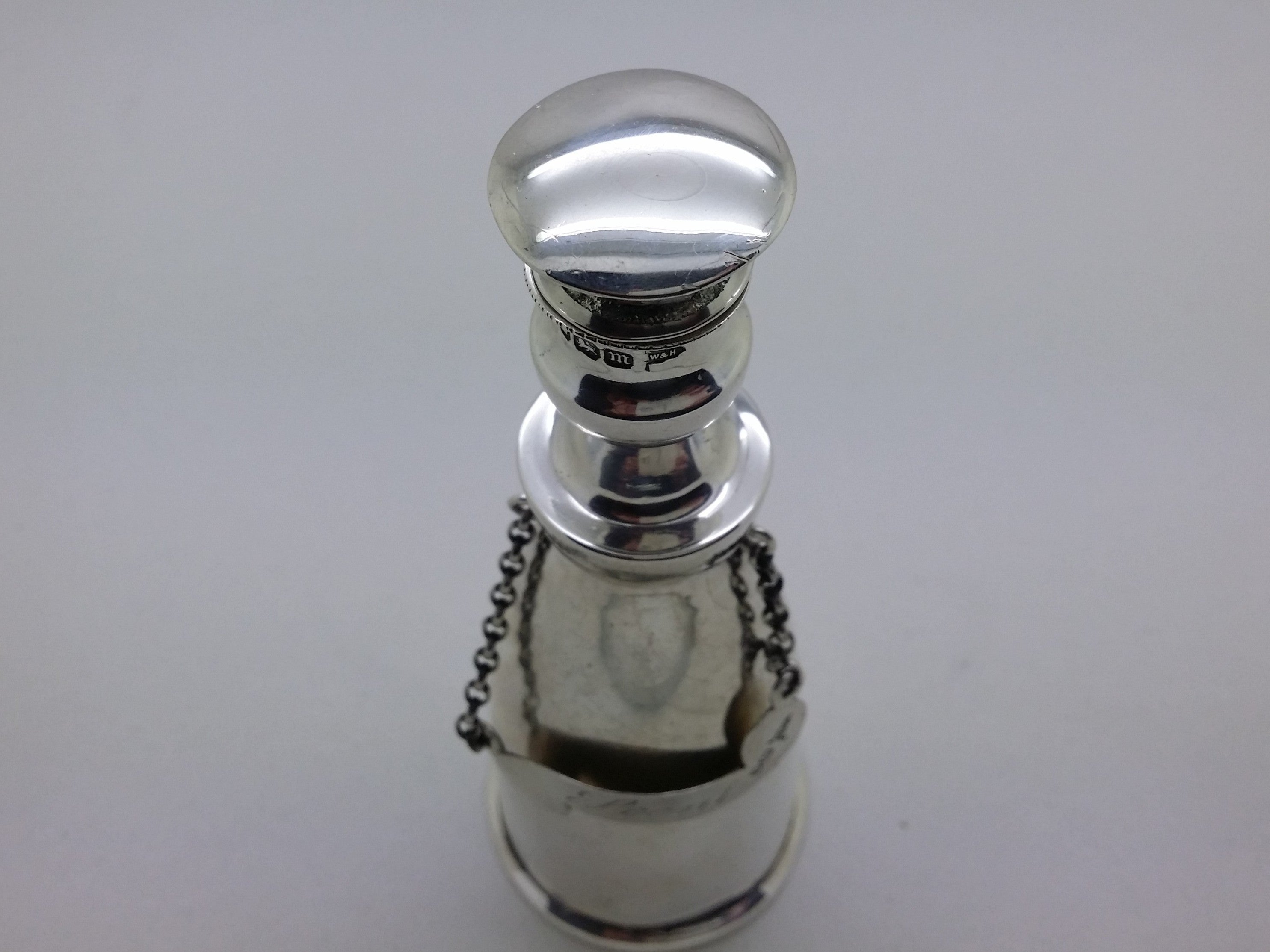 Edwardian 1904 Sterling Silver Decanter Style Scent Bottle, Sheffield