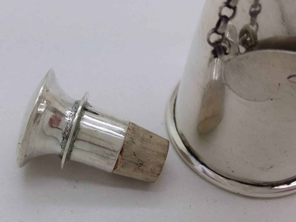 Edwardian 1904 Sterling Silver Decanter Style Scent Bottle, Sheffield