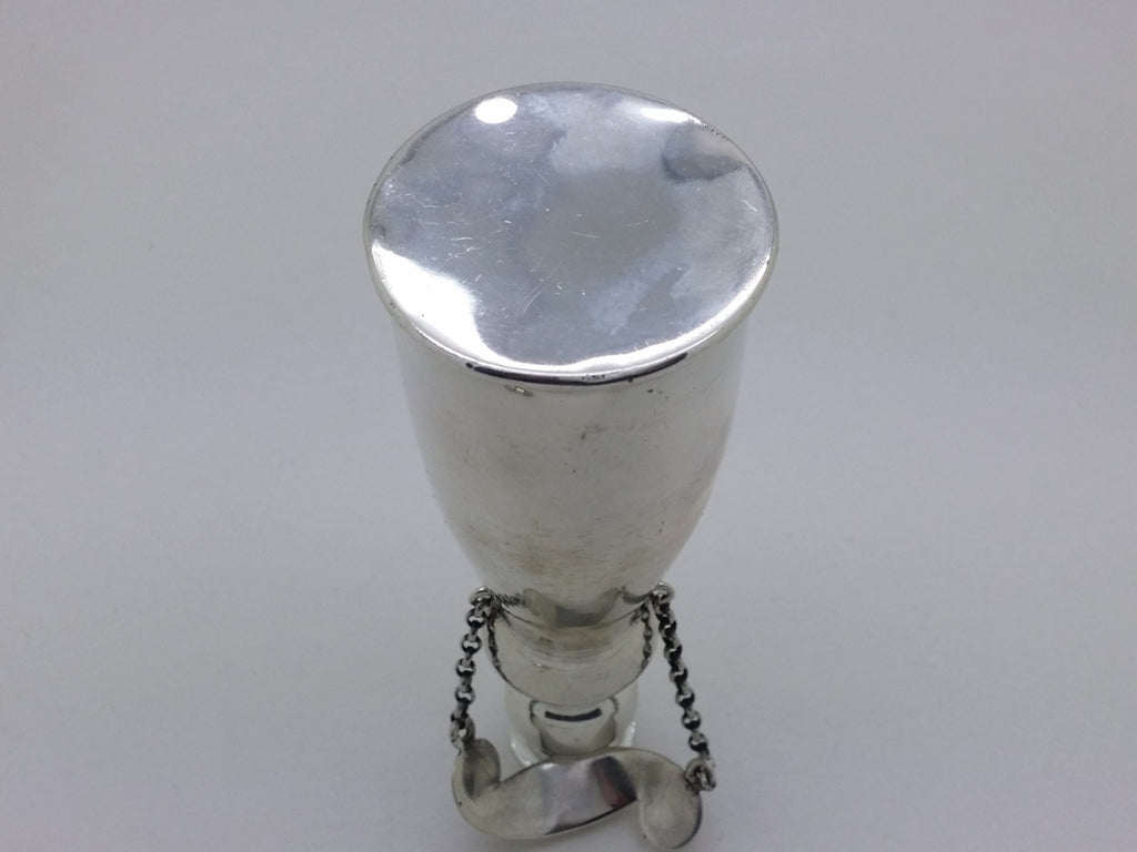 Edwardian 1904 Sterling Silver Decanter Style Scent Bottle, Sheffield