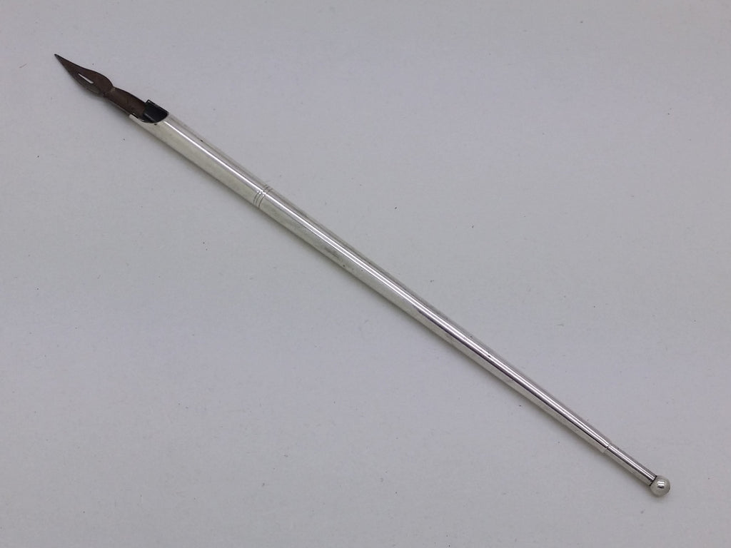 Edwardian 1908 Sterling Silver Tapered Dip Pen Hallmarked Birmingham